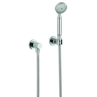 THG Paradise Душевой комплект с ручным душем, шланг 1500 мм., держатель и подвод воды, цвет: хром