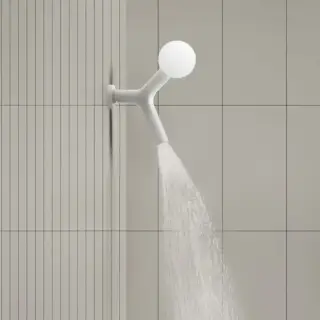 Antonio Lupi Apollo Верхний душ &Oslash;45 мм., с LED подсветкой, настенный монтаж, цвет: белый матовый