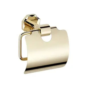 THG Nihal Porcelaine Ivoire Держатель туалетной бумаги с крышкой, подвесной, цвет: Soft gold