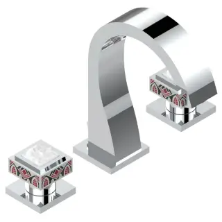 THG Masque de Femme Solaire Смеситель для раковины, 3 отв., цвет: хром