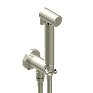 THG Les Ondes Гигиенический душ, с настенным держателем, подводом воды и шлангом 125см., цвет: Matt nickel