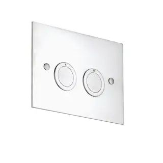 THG Клавиша смыва для унитаза двойная, для инсталляций TECE, цвет: хром