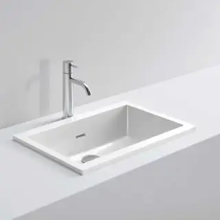 NOORTH milldue edition Раковина 52х35х15.2 см, без отв., цвет: белый