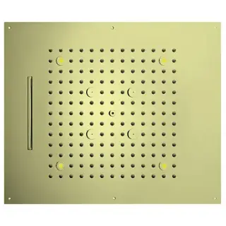 BOSSINI DREAM/3 Верхний душ 570 x 470 мм, 3 режима (дождь, каскад, туман), с 4 LED RGB, блок питания/управления, Cromoterapia, цвет: золото