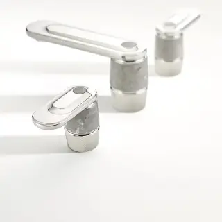 THG CORVAIR A MANETTES FIOR DI BOSCO Смеситель для раковины на 3 отверстия, для установки на мраморную столешницу, с донным клапаном, цвет: хром