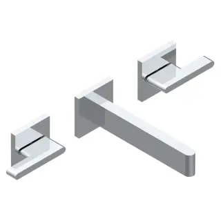 THG ICON-X METAL &Agrave; MANETTES Смеситель для раковины, настенный, цвет: хром