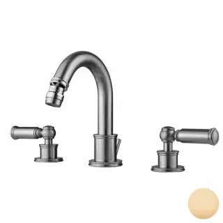 Bossini Liberty Смеситель для биде на 3 отверстия с поворотным изливом и заглушкой 1