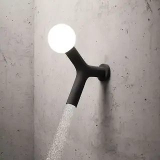 Antonio Lupi Apollo Верхний душ &Oslash;45 мм., с LED подсветкой, настенный монтаж, цвет: черный матовый