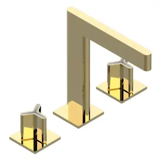 THG ICON-X TITANE Смеситель для раковины, 3 отв., с донным клапаном, цвет: полированное золото