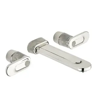 THG CORVAIR A MANETTES FIOR DI BOSCO Смеситель для раковины настенный, c 2 вентилями, внешняя часть, цвет: хром