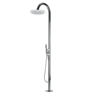 Bossini Tetis Душевая колонна напольная, h2285 мм, верхний душ &Oslash;300 мм, 2 прогрессивных смесителя, цвет: хром