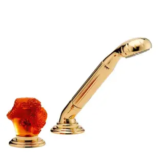 THG Dragon Sun Ручной душ на борт ванны, 2 отв., цвет: золото/хрусталь