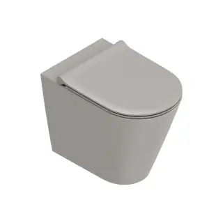 Catalano Zero Унитаз напольный 55x35см, безободковый, смыв Tornado, покрытие Twinglaze+, цвет: Tortora Satinato