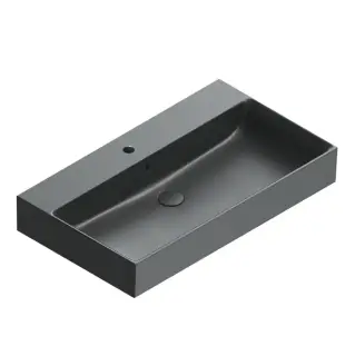 Catalano Premium Раковина 80x47см, с 1 отв., цвет: черный матовый