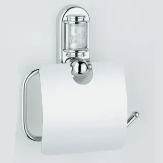 THG Ange Держатель туалетной бумаги с крышкой, подвесной, цвет: хром