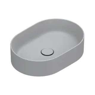 Catalano Zero Раковина 50x35см, накладная, без отв., без перелива, цвет: Cemento Satinato