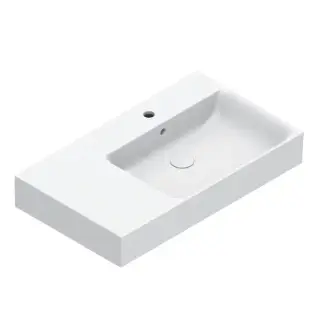 Catalano Premium Раковина 80x47см чаша справа, с 1 отв., цвет: белый глянцевый