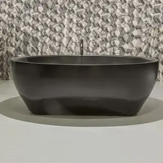 Antonio Lupi Solidea Ванна отдельностоящая 210х130х50 см из натурального камня, цвет: Nero Marquinia