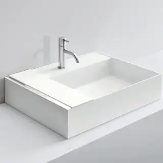 NOORTH milldue edition Раковина 63.4х47.2х12 см, 1 отв., накладная, цвет: белый