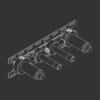 Внутренняя часть встраиваемого прогрессивного смесителя для ванны CEA