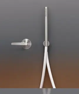 Смеситель для душа CEA Flag FLG20WS СТАЛЬ SATIN/шланг силикон WHITE