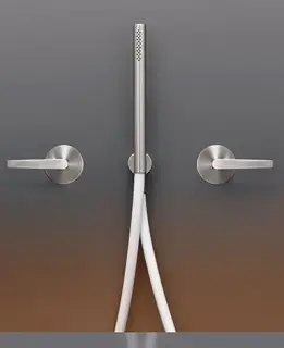 Смеситель для душа CEA Flag FLG40WS СТАЛЬ SATIN/шланг силикон WHITE