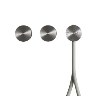 Смеситель для душа CEA Giotto GIO83WS матовая сталь, шланг - white