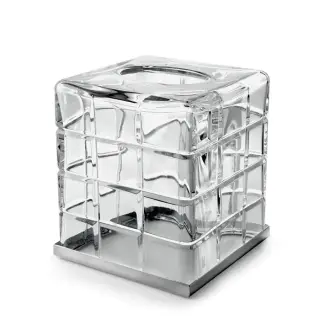 3SC Palace Диспенсер для бумажных салфеток, настольный, цвет: Clear Crystal/Matt Satin Nickel PA71ACRNX