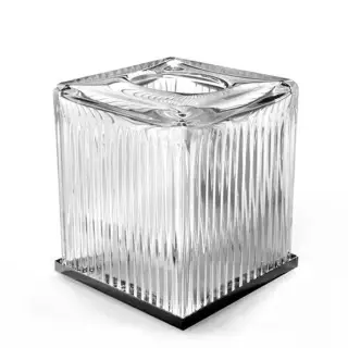 3SC Elegance Диспенсер для бумажных салфеток, настольный, цвет: Clear Crystal/Matt Black Nickel EL71ACRCFM