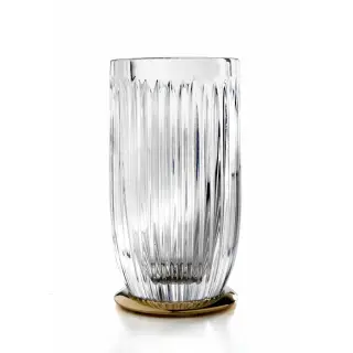 3SC Elegance Стакан для зубных щеток настольный, стеклянный прозрачный, цвет: matt satin brass EL03ACRLX