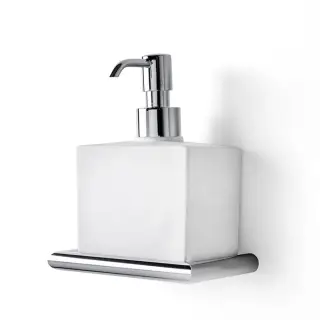 3SC Guy Дозатор для жидкого мыла подвесной, композит Solid Surface, цвет: хром матовый GU01DASM