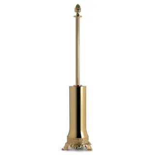 3SC Bally Ершик для унитаза напольный с латунной колбой, ручка Queen, цвет: золото 24к. глянцевое FSS17/01SLGD