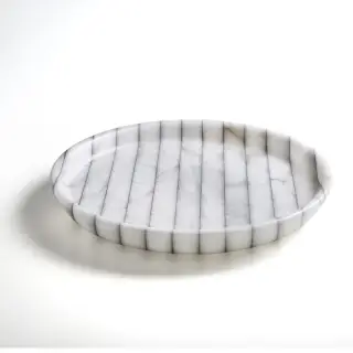 3SC Rigato Лоток универсальный, настольный, цвет: натуральный Alabastro/хром AL66