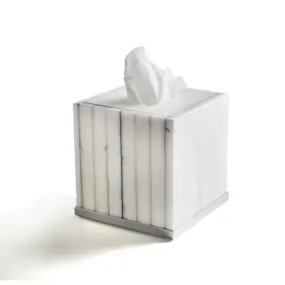 3SC Rigato Контейнер для бумажных салфеток 13х13х15 см, настольный, цвет: Alabastro/хром AL71SL