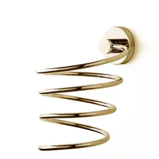 3SC Ribbon Держатель фена 11х13хh16 см, настенный, цвет: полированное золото 24К RB14GD