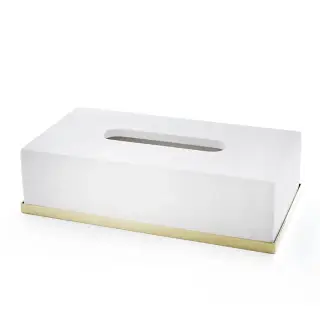 3SC MooD Deluxe Контейнер для бумажных салфеток, 24х7х13 см, цвет белый мат. золото Lucido MDW70AGD