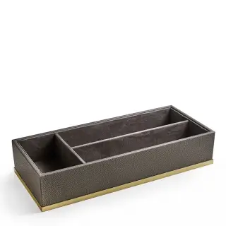 3SC Milano Лоток универсальный 38х16,5хh7 см, с 3 отделениями, цвет: золото Lucido ML68AGD