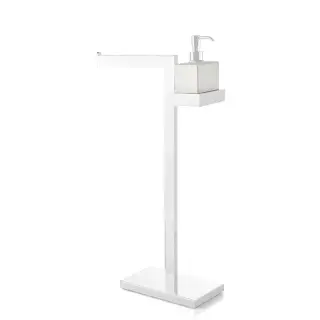 3SC SK Напольная стойка 30х14хh63см, с полотенцедерж. и доз. для жидкого мыла, цвет белый SK51DBO