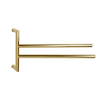 3SC Guy Полотенцедержатель двойной, поворотный, плечо 35см, цвет золото Lucido GU19GD