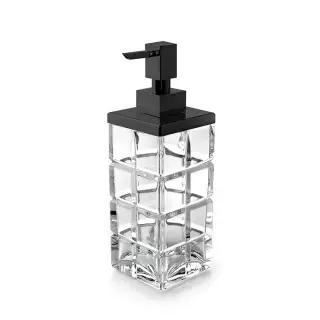 3SC Palace Дозатор для жидкого мыла, настольный, стеклянная колба, цвет: черный PA01DACRNO
