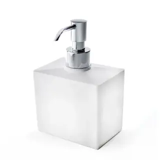 3SC Mood White Дозатор для жидкого мыла, настольный, керамическая колба, цвет: хром MW01DASL