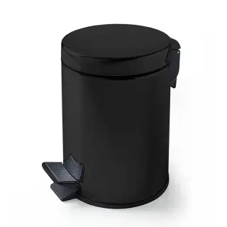 3SC Metal TonDa Ведро 5 л. 22,5x30,5xh33,5 см, с крышкой и механ., цвет черный матовый MET65ANO