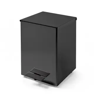 3SC Metal QuaDra Ведро 5 л. 18x22xh26 см, с педалью, с крышкой и механ., цвет черный матовый ME69ANO