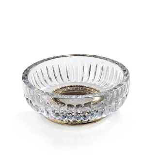 3SC Elegance Мыльница со стеклянной чашей, настольная, цвет: золото lucido EL01AAMGD