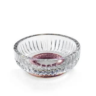 3SC Elegance Мыльница со стеклянной чашей, настольная, цвет: oro rosa Lucido EL01ACRGDR