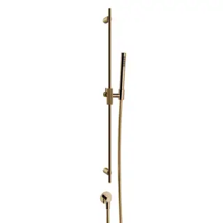 Gessi Ingranaggio Штанга в комплекте с лейкой, шланг 1,50 м и вывод воды, цвет: warm bronze PVD 63582#735