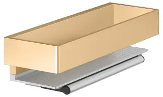 Keuco Edition 11 Корзинка для душа со встроенным стеклоочестителем, подвесная, цвет: латунь/хром 11159 250000