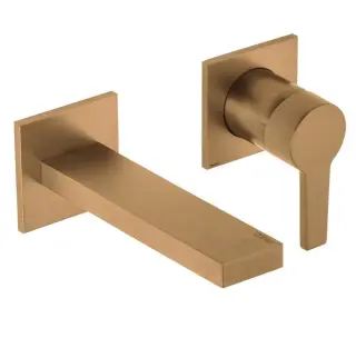 Keuco Edition 11 Смеситель для раковины рычажный, на 2 потреб., излив 18,7 см, встр., цвет:бронза 51116 030200