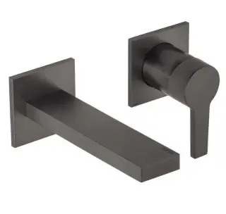 Keuco Edition 11 Смеситель для раковины рычаж., 2 потреб., изл. 21,9 см, встр., цвет:хром черный 51116 130201