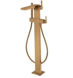 Keuco Edition 11 Смеситель для ванны, напольный, ручной душ, шланг, излив 81,7 см, цвет: бронза 51127 030100